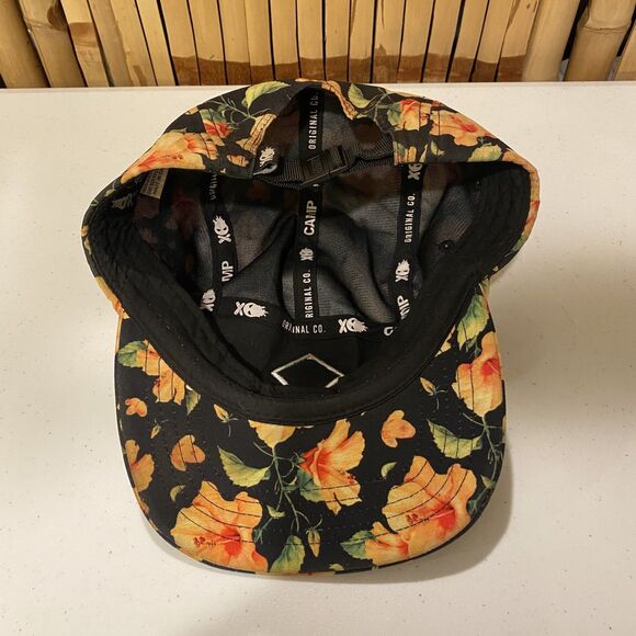 Camp Original Co 5 Panel Hat Tropical Hawaiian Adjustable Strap Clip Cap - Picture 7 of 9